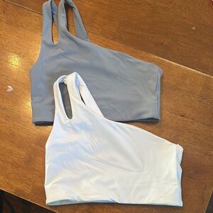 Fabletics Women's Tops - Grey and White